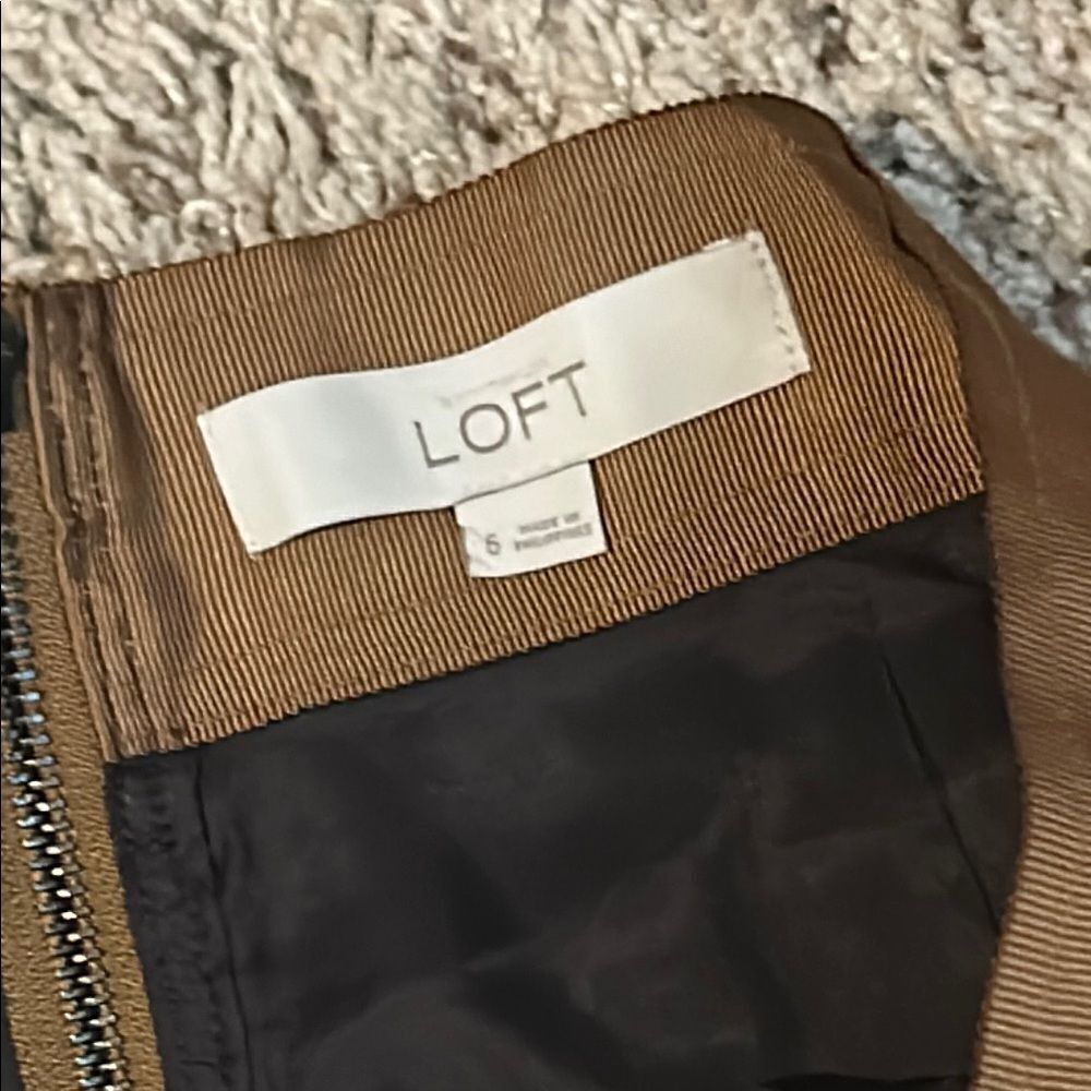 LOFT Black and Brown Pencil Skirt C - Picture 2 of 6